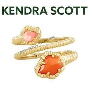 Kendra Scott Tessa Wrap Ring Gold Papaya Mother of Pearl
